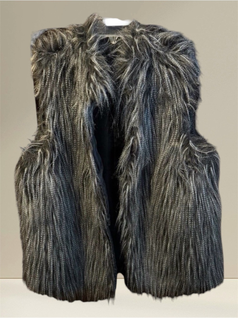 New Directions Faux Fur Vest Large